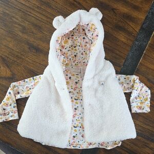 Thick 3T Catherine Malandrino Floral Print Vest With Matching Long Sleeved Shirt